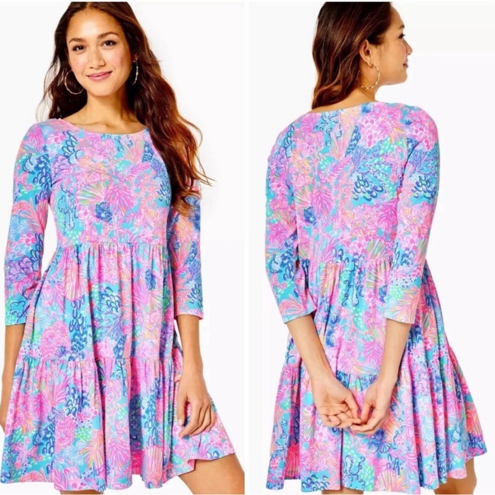 Lilly Pulitzer Geanna swing dress in Splendor in the Sand